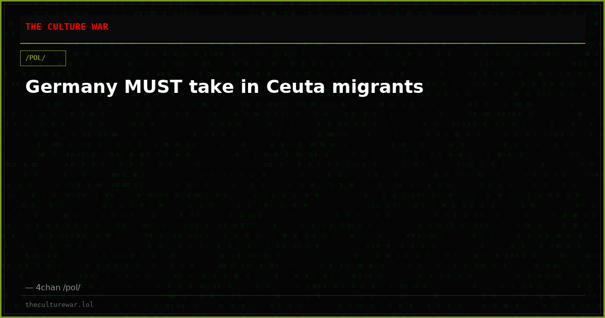 Germany MUST take in Ceuta migrants