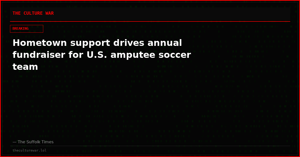 Hometown support drives annual fundraiser for U.S. amputee soccer team