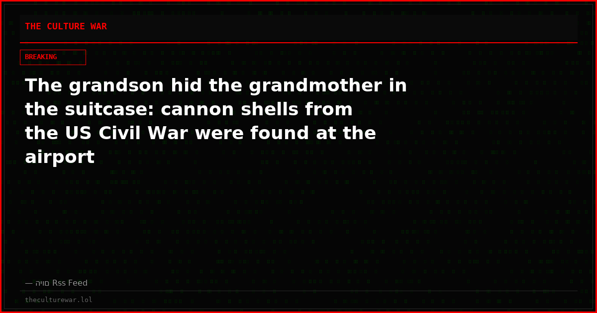 The grandson hid the grandmother in the suitcase: cannon shells from the US Civil War were found at the airport
