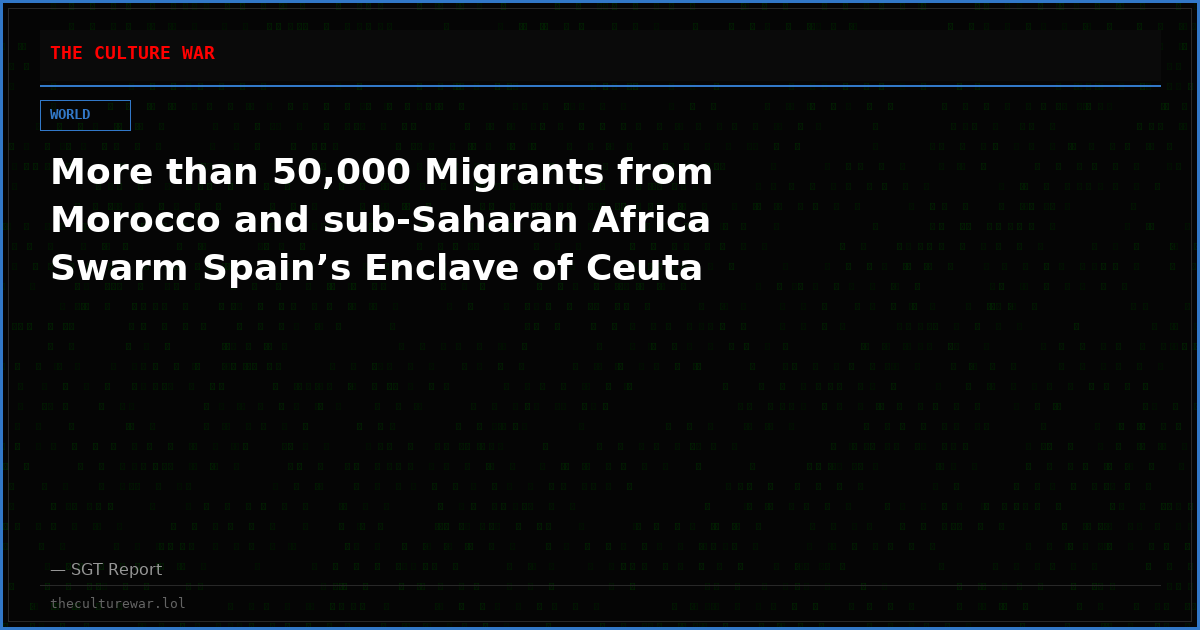 More than 50,000 Migrants from Morocco and sub-Saharan Africa Swarm Spain’s Enclave of Ceuta