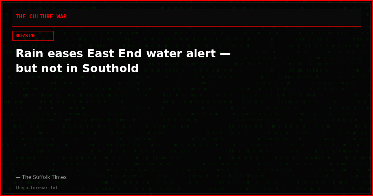 Rain eases East End water alert — but not in Southold