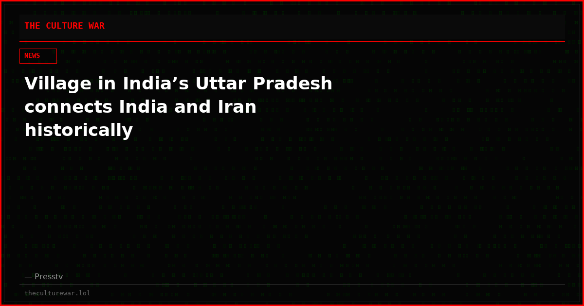 Village in India’s Uttar Pradesh connects India and Iran historically
