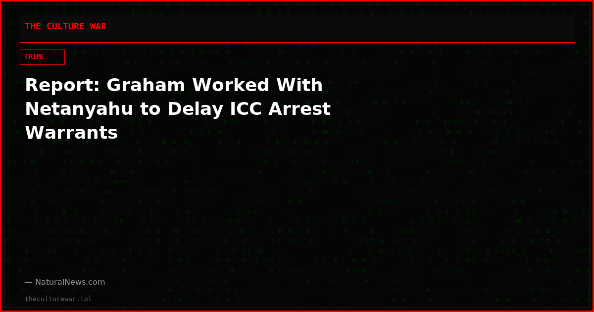 Report: Graham Worked With Netanyahu to Delay ICC Arrest Warrants