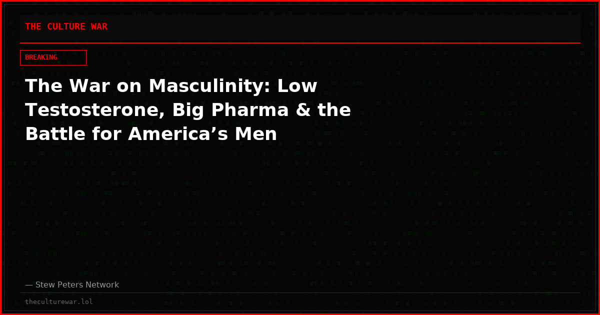 The War on Masculinity: Low Testosterone, Big Pharma & the Battle for America’s Men