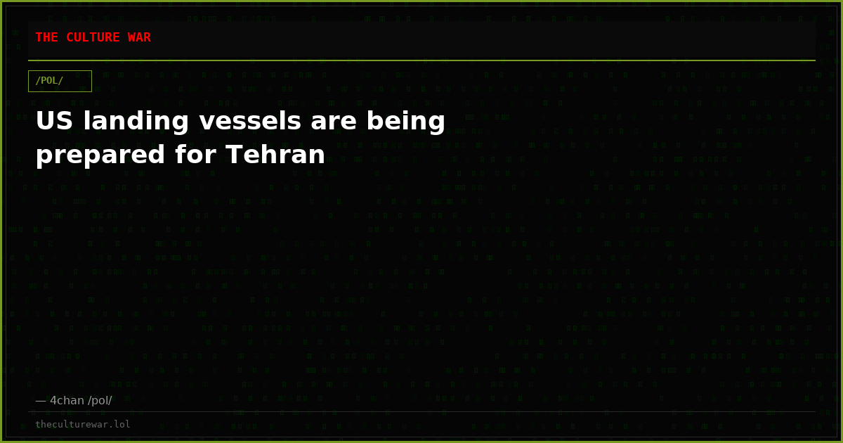 US landing vessels are being prepared for Tehran