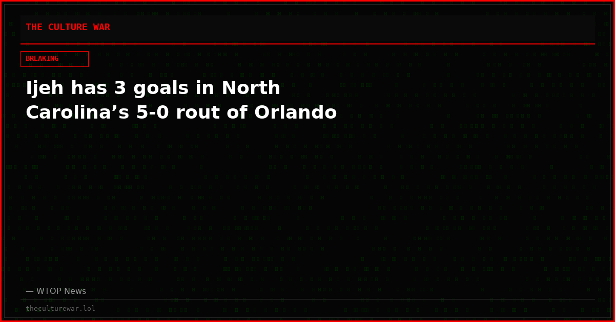 Ijeh has 3 goals in North Carolina’s 5-0 rout of Orlando