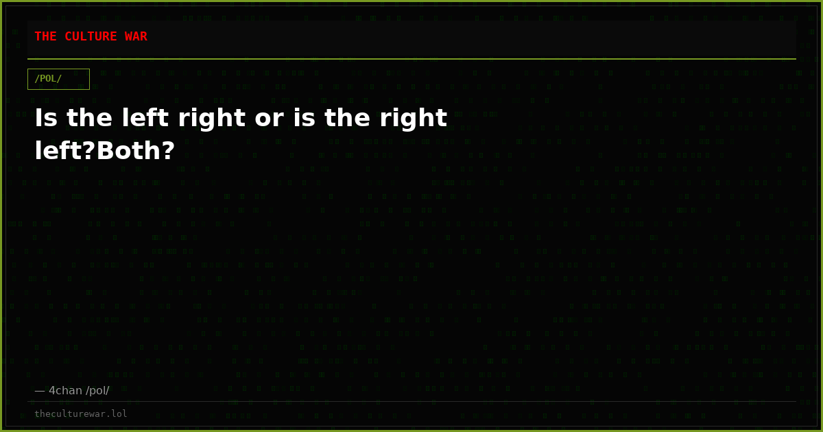 Is the left right or is the right left?Both?
