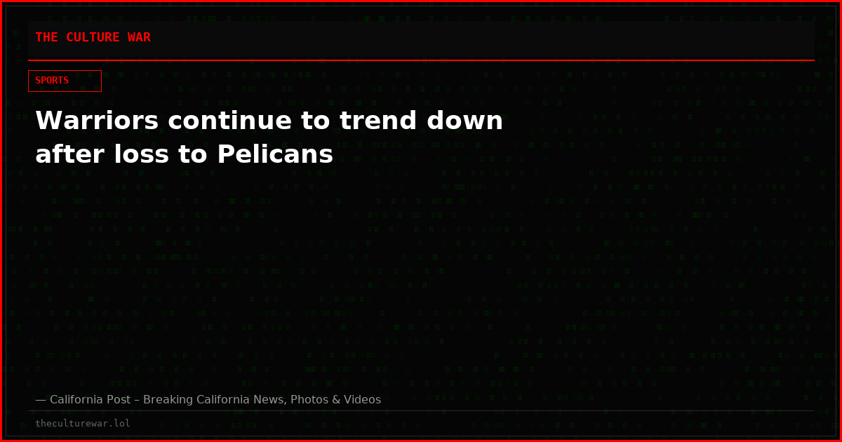 Warriors continue to trend down after loss to Pelicans