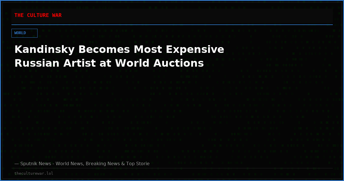 Kandinsky Becomes Most Expensive Russian Artist at World Auctions