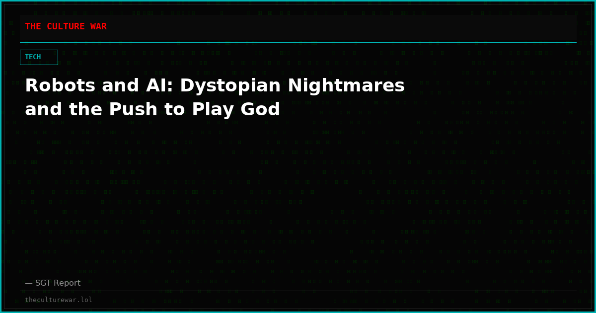 Robots and AI: Dystopian Nightmares and the Push to Play God