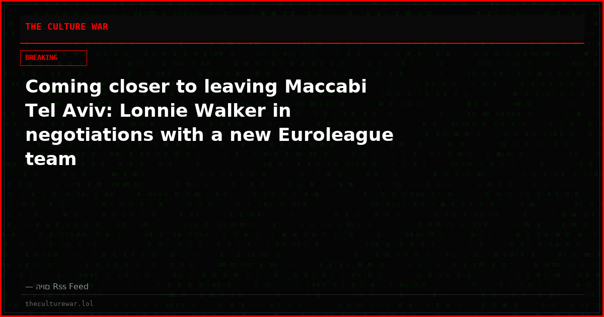 Coming closer to leaving Maccabi Tel Aviv: Lonnie Walker in negotiations with a new Euroleague team