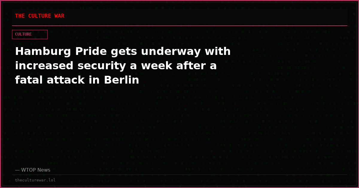 Hamburg Pride gets underway with increased security a week after a fatal attack in Berlin