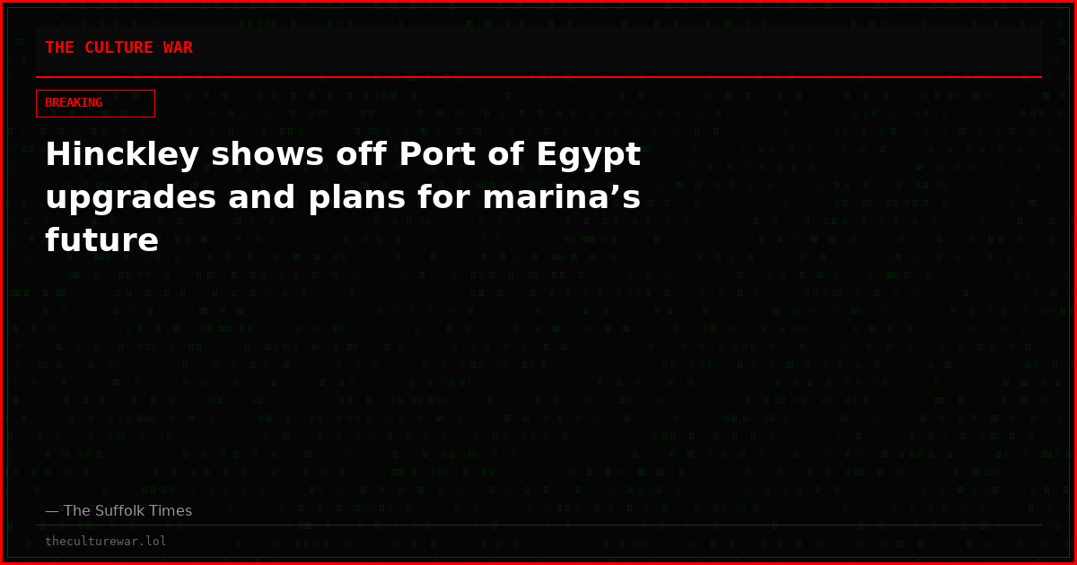Hinckley shows off Port of Egypt upgrades and plans for marina’s future