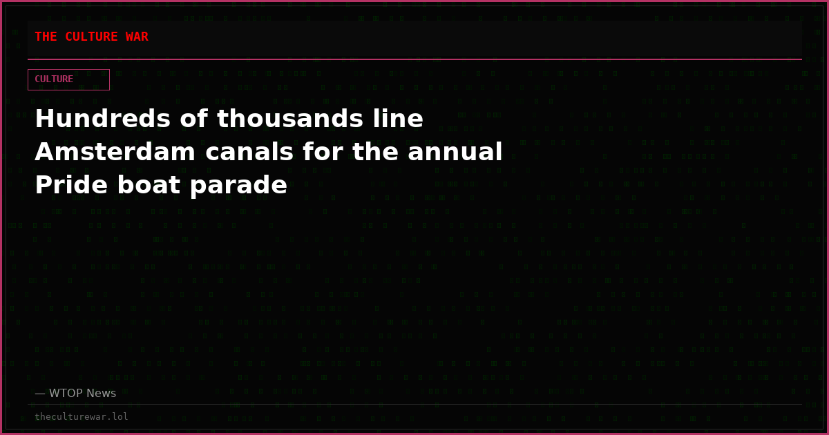 Hundreds of thousands line Amsterdam canals for the annual Pride boat parade