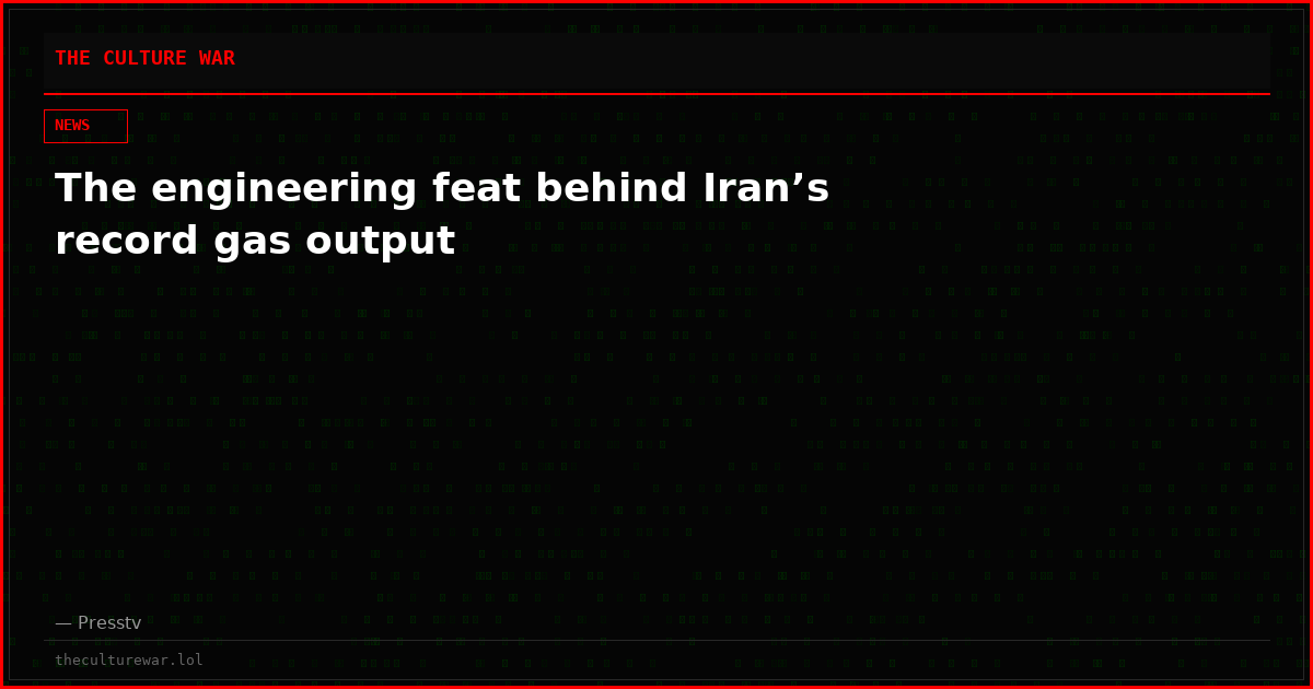 The engineering feat behind Iran’s record gas output