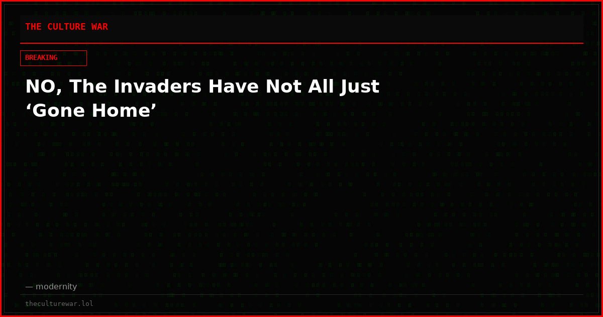 NO, The Invaders Have Not All Just ‘Gone Home’