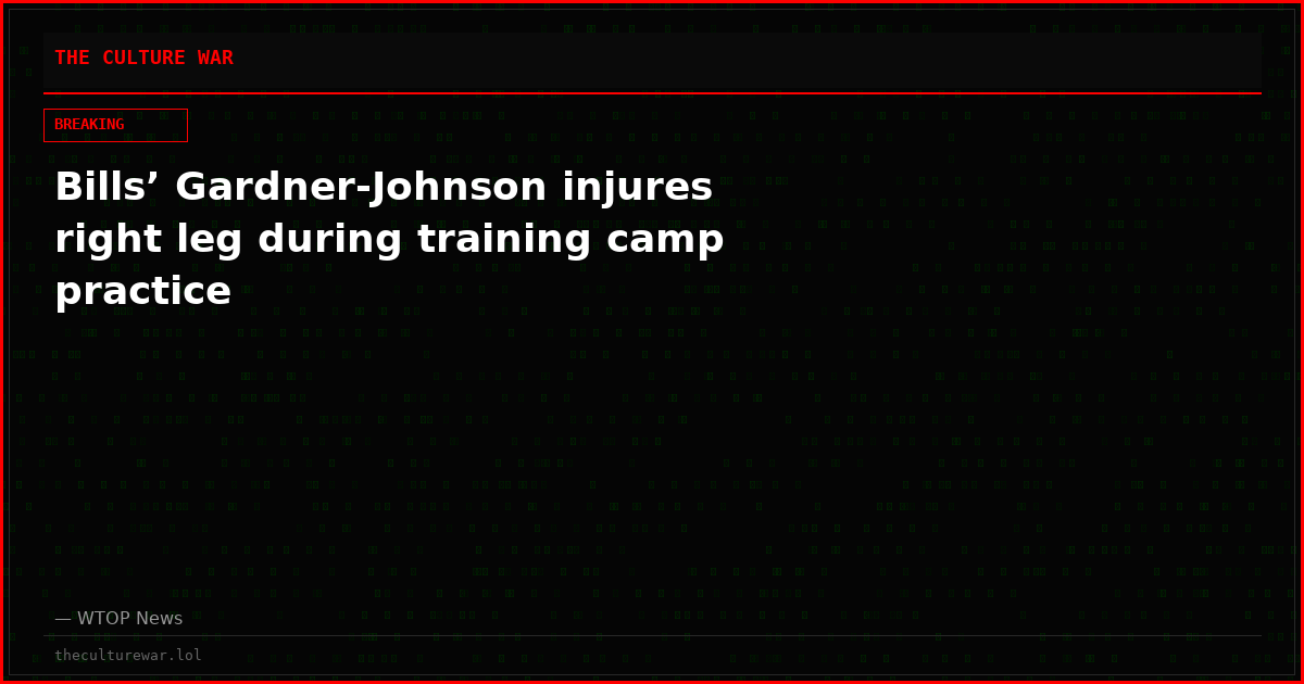 Bills’ Gardner-Johnson injures right leg during training camp practice