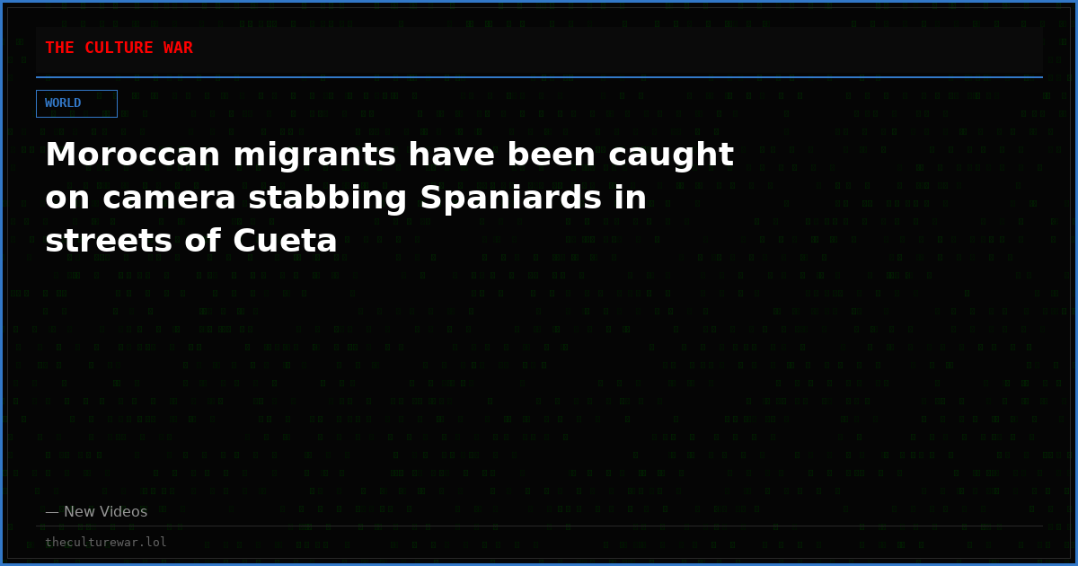 Moroccan migrants have been caught on camera stabbing Spaniards in streets of Cueta