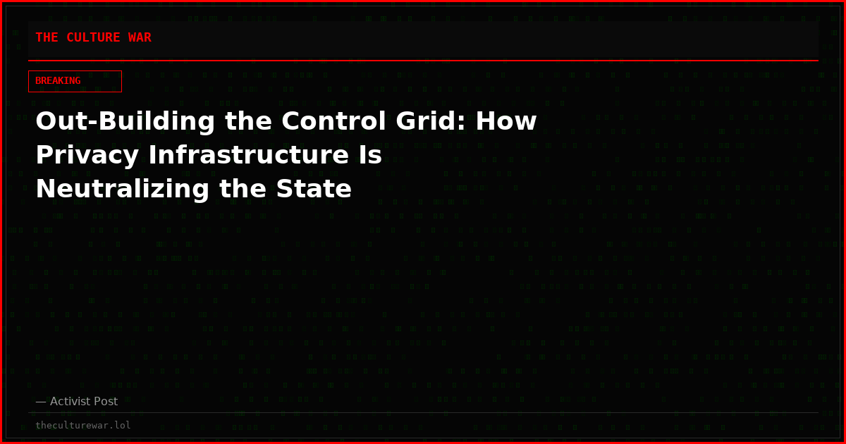 Out-Building the Control Grid: How Privacy Infrastructure Is Neutralizing the State