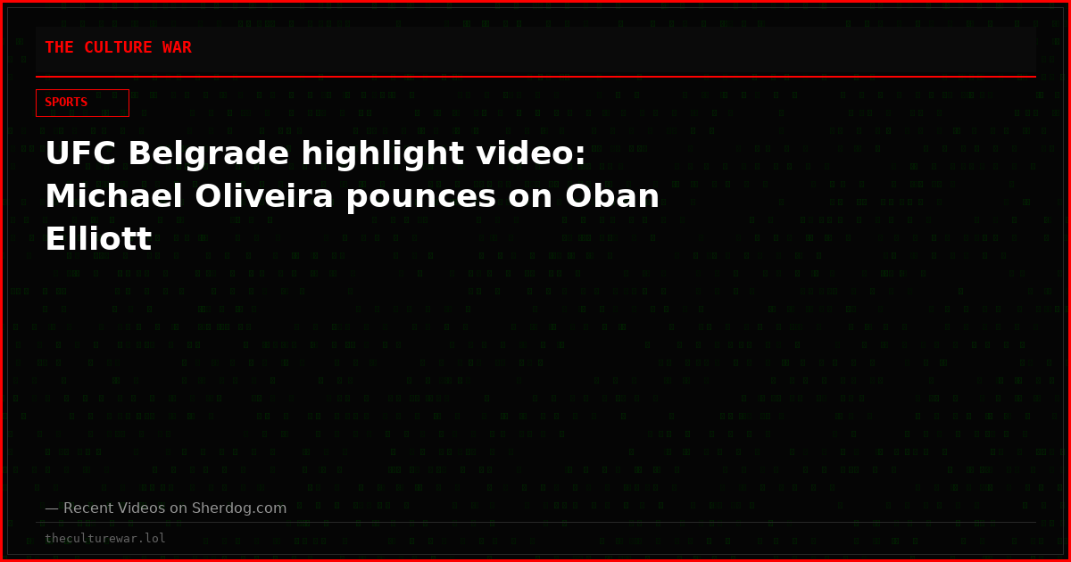 UFC Belgrade highlight video: Michael Oliveira pounces on Oban Elliott