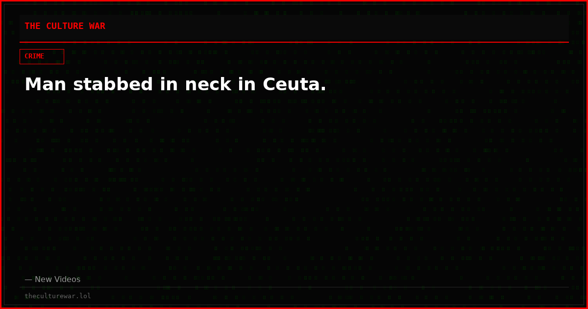 Man stabbed in neck in Ceuta.