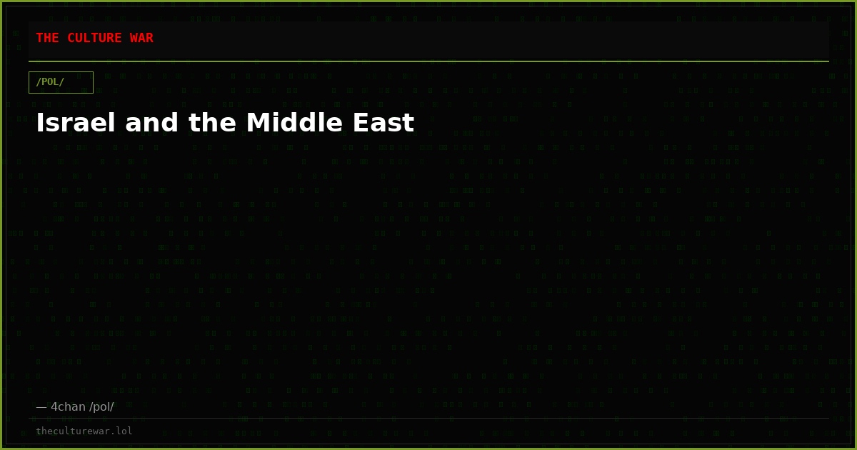 Israel and the Middle East