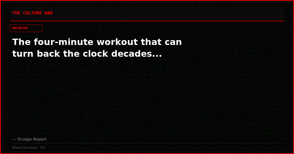 The four-minute workout that can turn back the clock decades...