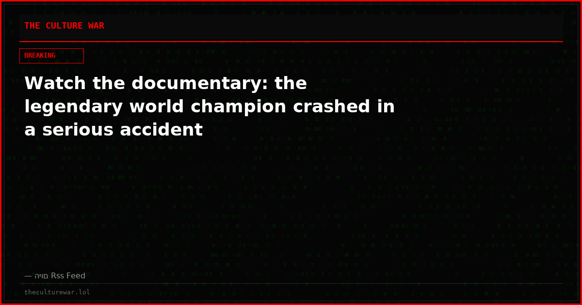 Watch the documentary: the legendary world champion crashed in a serious accident