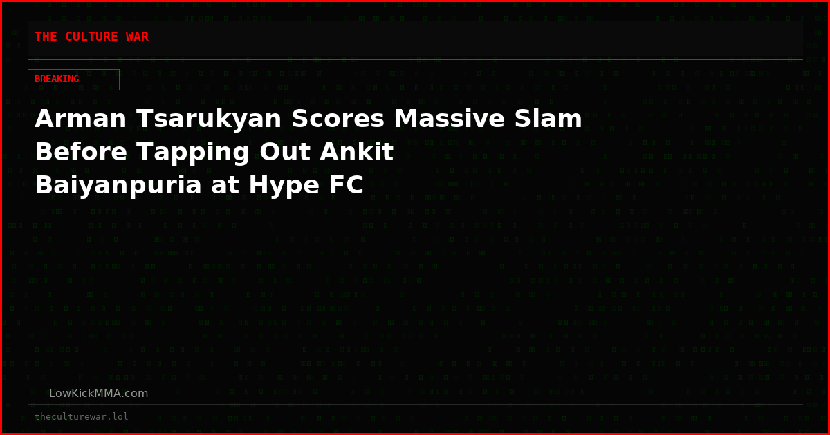 Arman Tsarukyan Scores Massive Slam Before Tapping Out Ankit Baiyanpuria at Hype FC