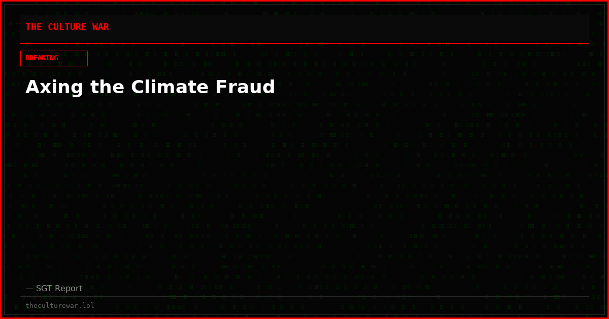 Axing the Climate Fraud