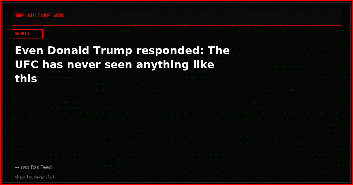 Even Donald Trump responded: The UFC has never seen anything like this