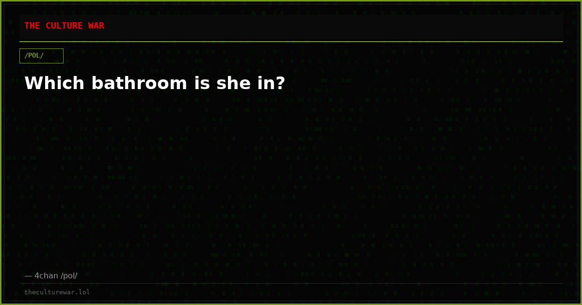 Which bathroom is she in?