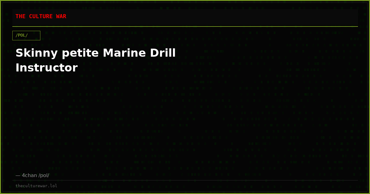 Skinny petite Marine Drill Instructor