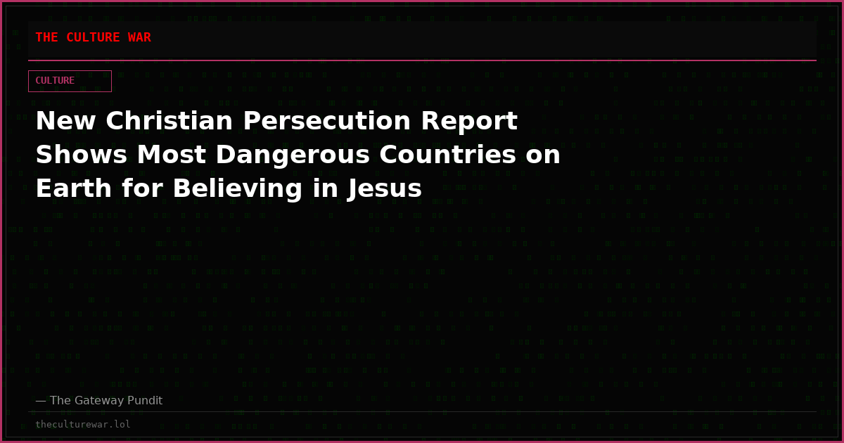 New Christian Persecution Report Shows Most Dangerous Countries on Earth for Believing in Jesus