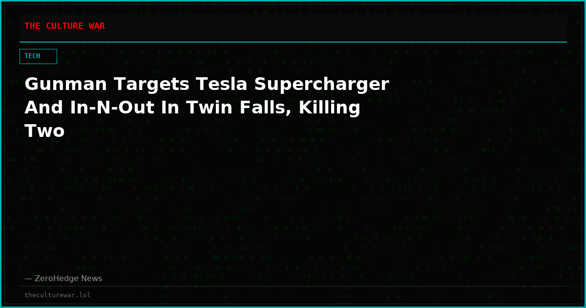 Gunman Targets Tesla Supercharger And In-N-Out In Twin Falls, Killing Two