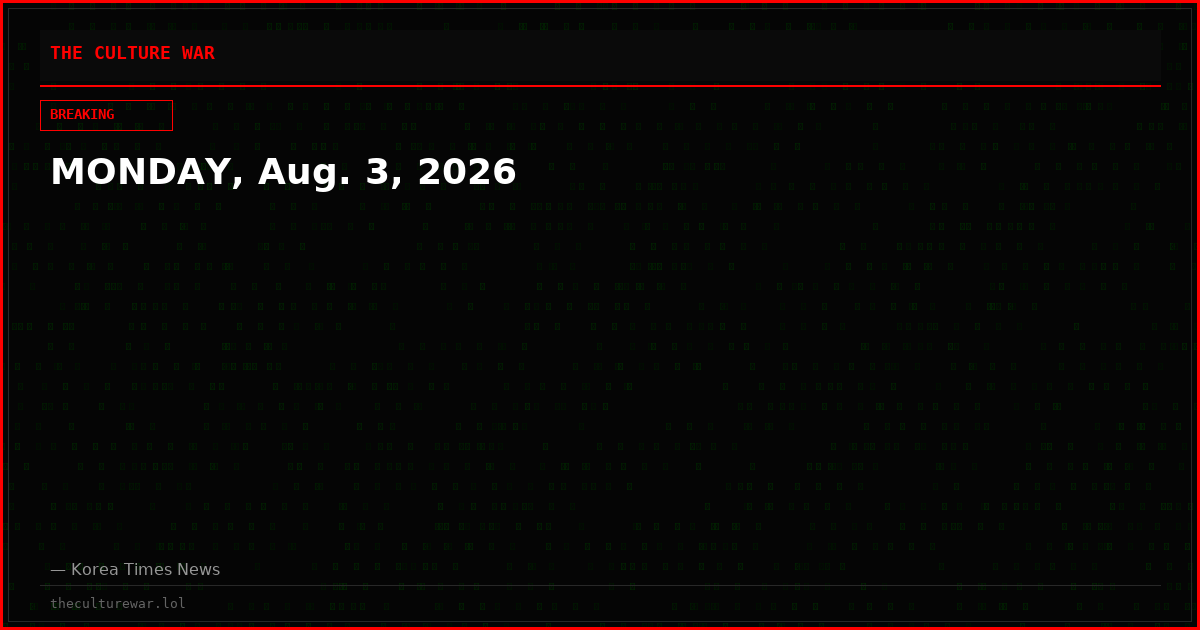 MONDAY, Aug. 3, 2026