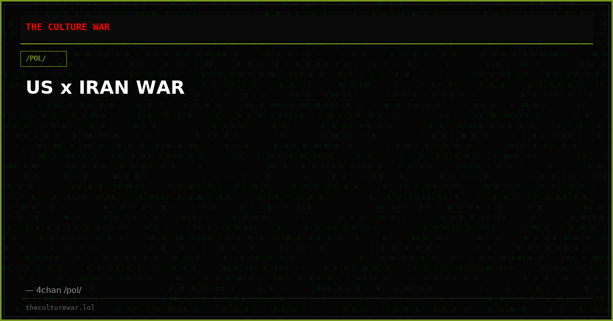 US x IRAN WAR