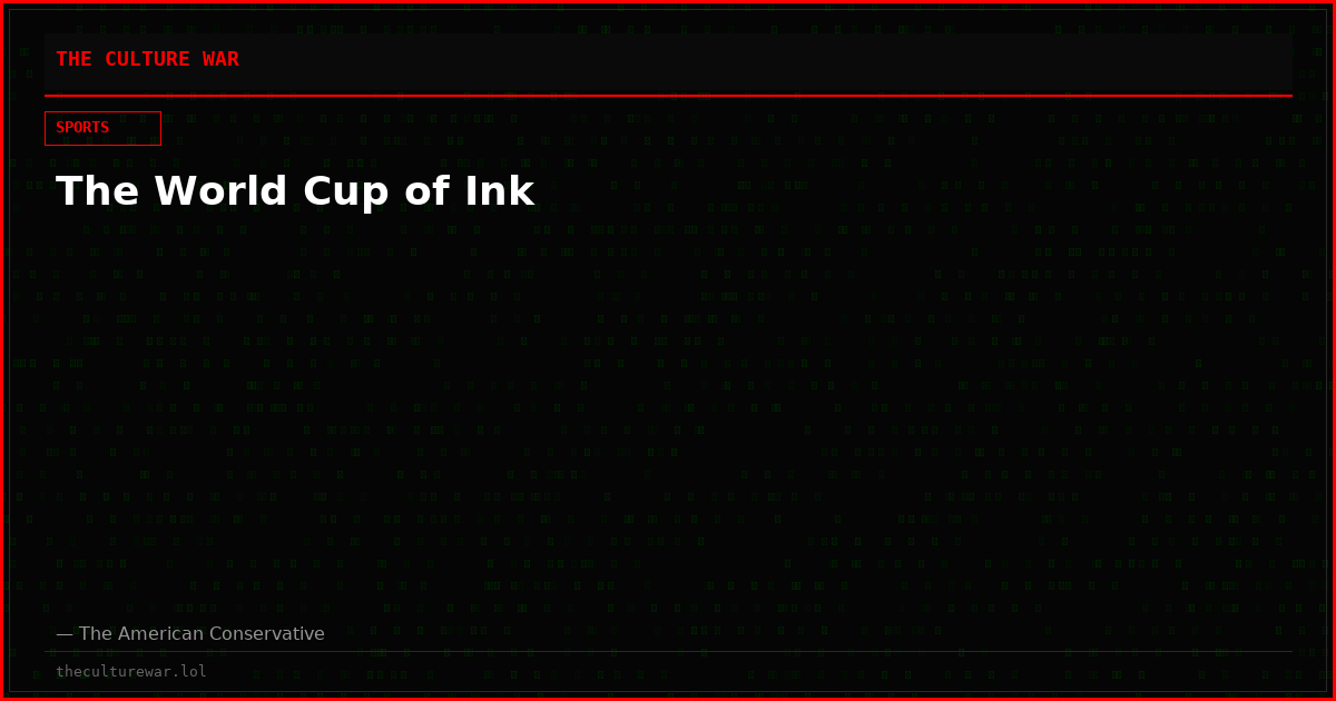 The World Cup of Ink