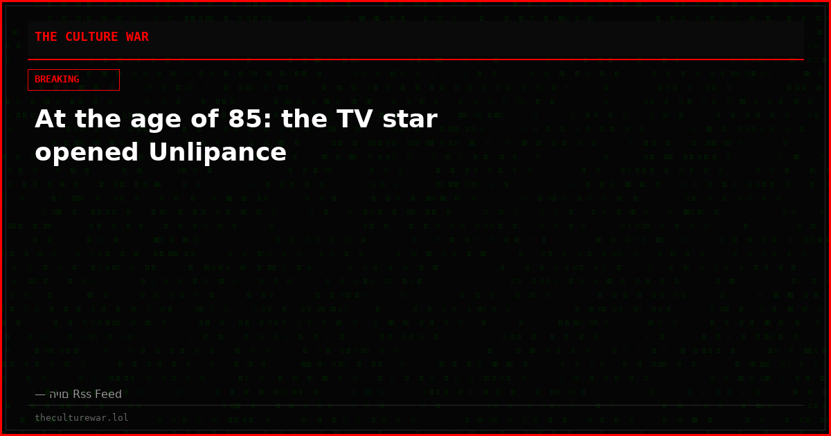 At the age of 85: the TV star opened Unlipance