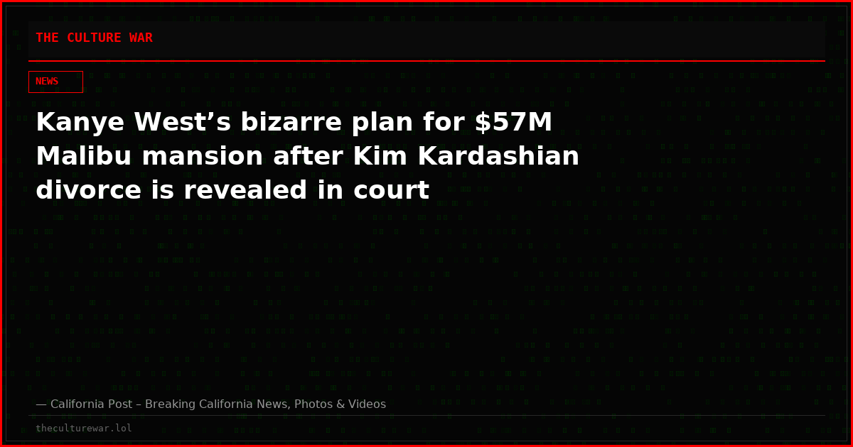 Kanye West’s bizarre plan for $57M Malibu mansion after Kim Kardashian divorce is revealed in court