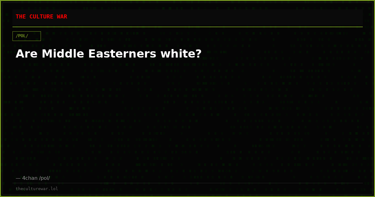 Are Middle Easterners white?
