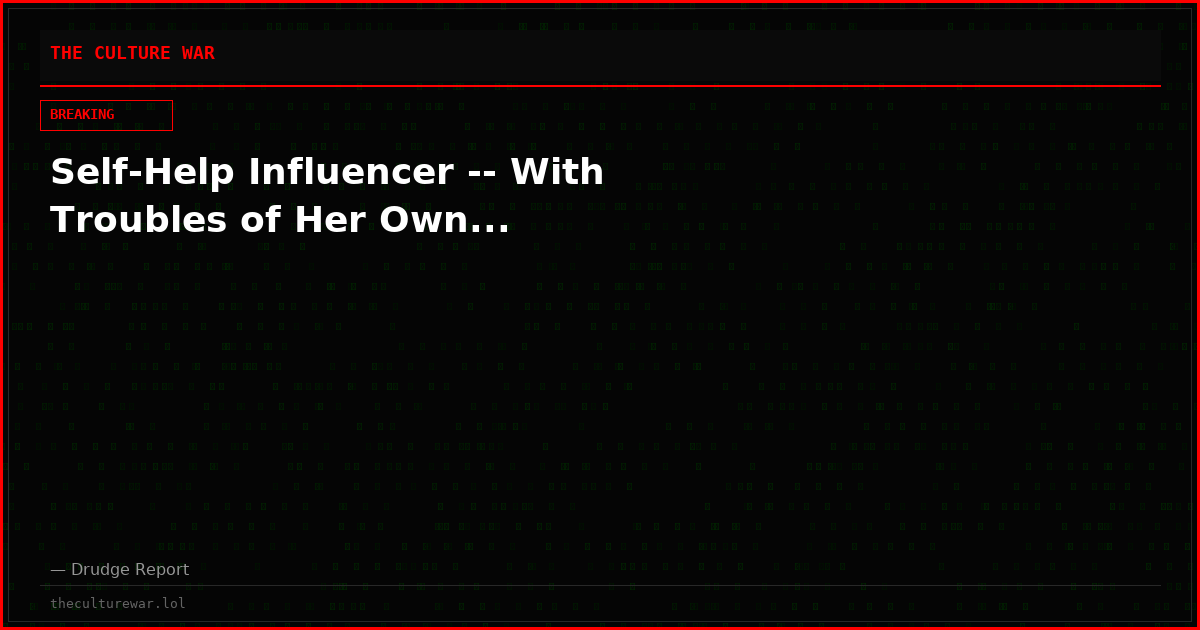 Self-Help Influencer -- With Troubles of Her Own...