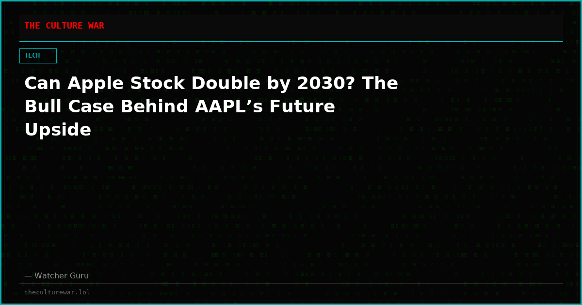 Can Apple Stock Double by 2030? The Bull Case Behind AAPL’s Future Upside