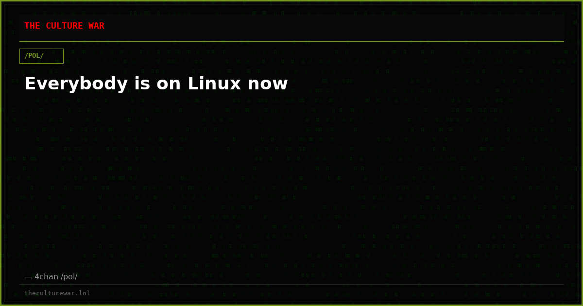 Everybody is on Linux now