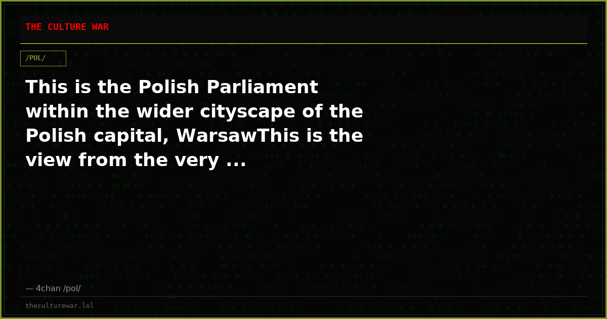 This is the Polish Parliament within the wider cityscape of the Polish capital, WarsawThis is the view from the very ...