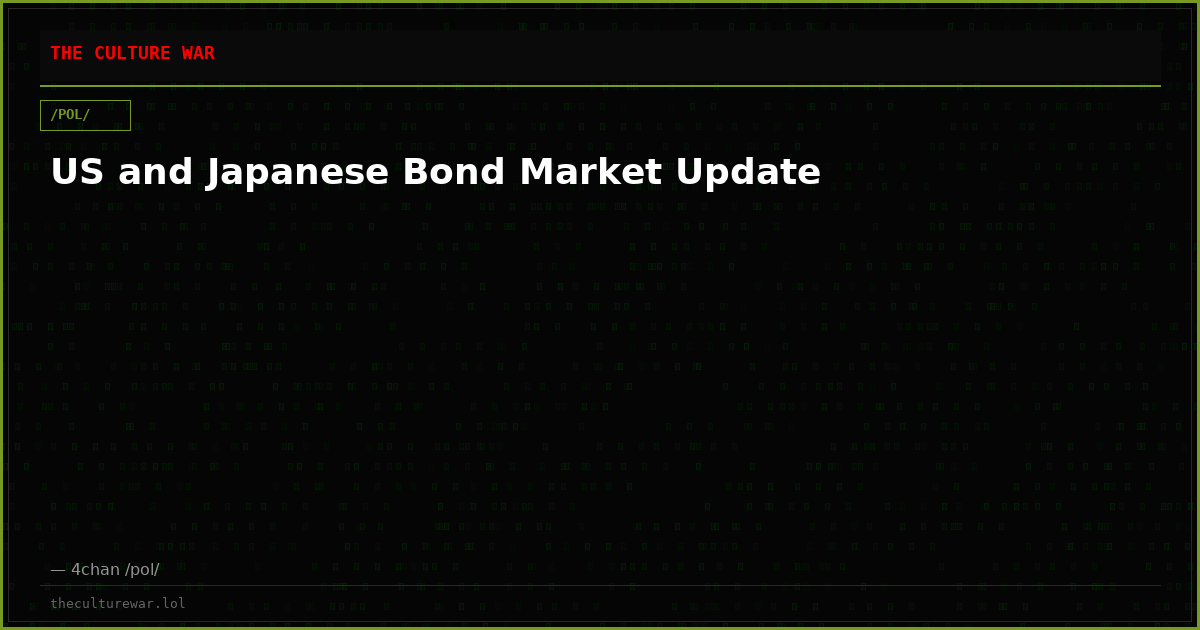 US and Japanese Bond Market Update