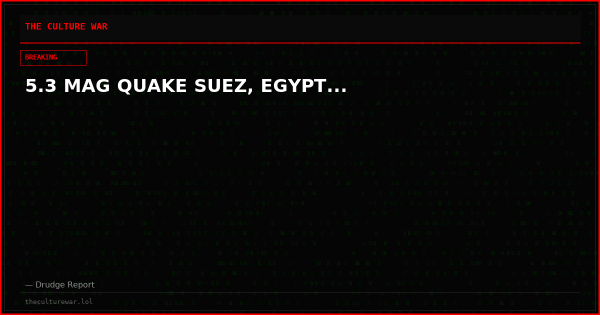 5.3 MAG QUAKE SUEZ, EGYPT...