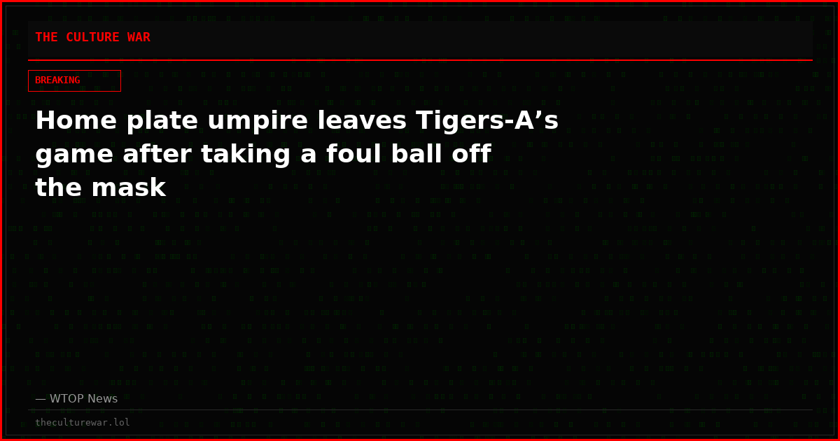 Home plate umpire leaves Tigers-A’s game after taking a foul ball off the mask