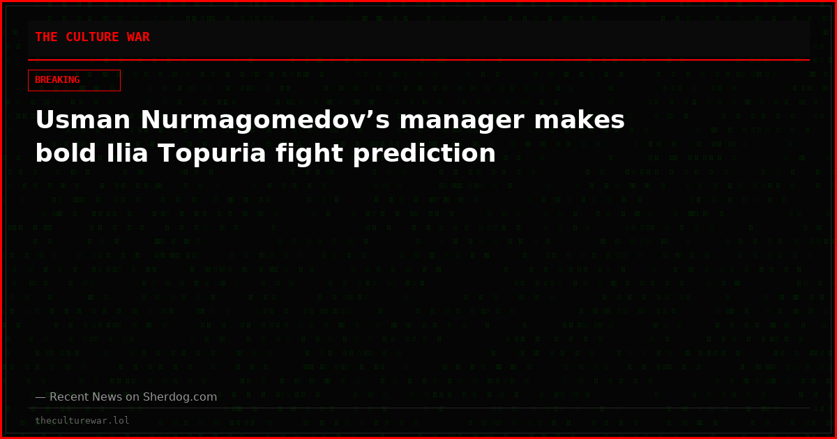Usman Nurmagomedov’s manager makes bold Ilia Topuria fight prediction