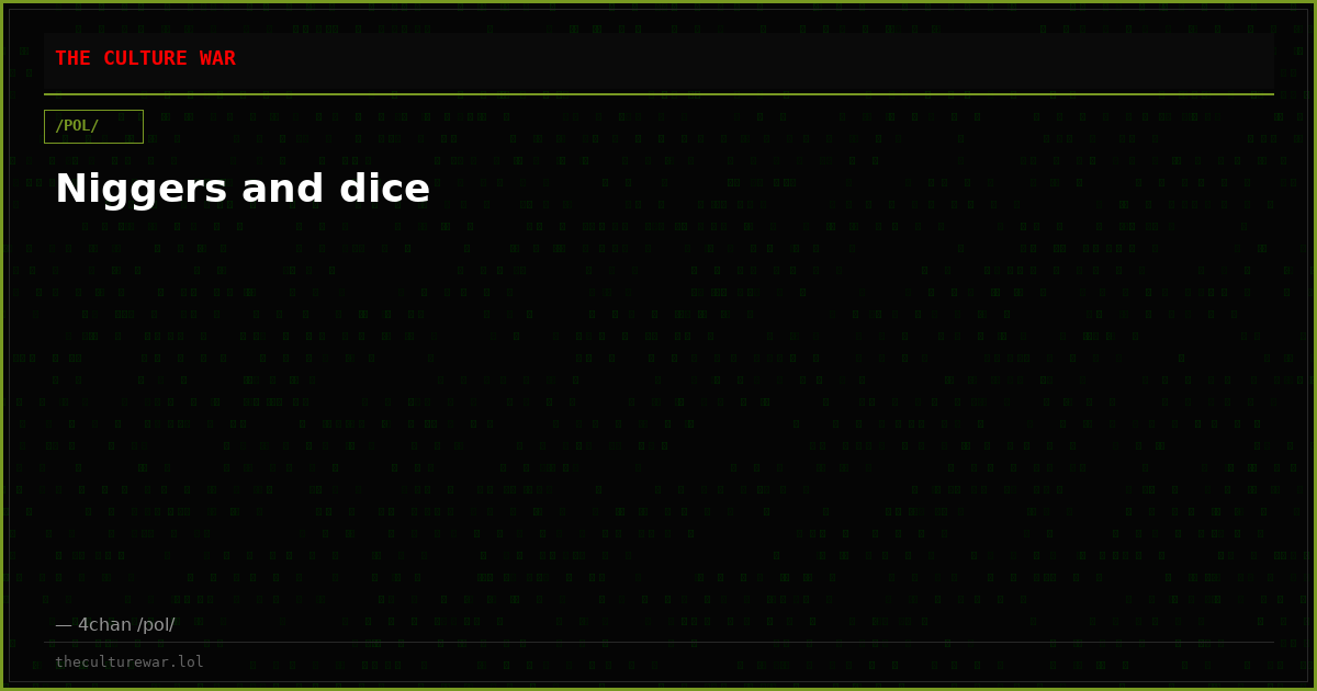 Niggers and dice